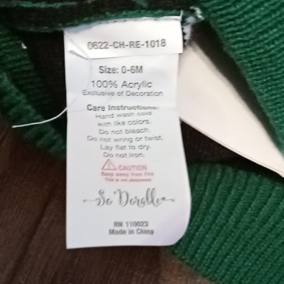 NWT So'Dorable Baby Elf Sweater and Knit Hat, 0-6 months - Picture 5 of 6